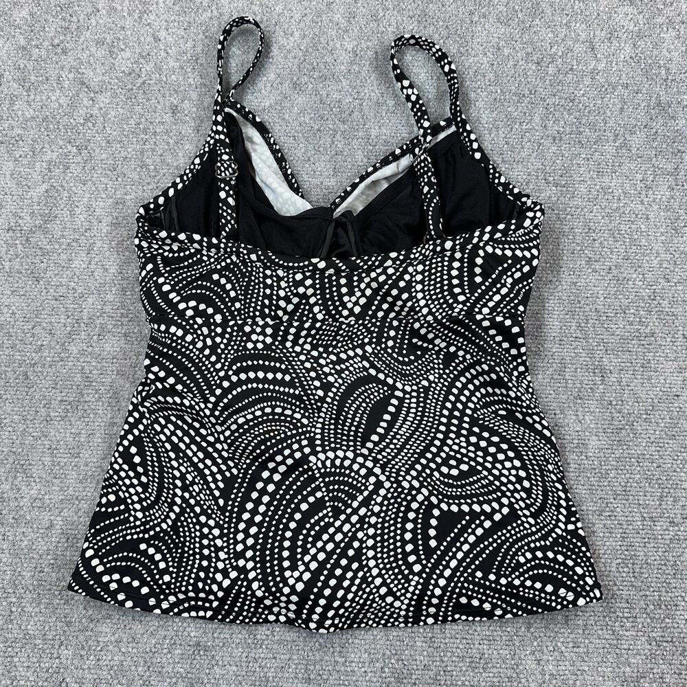 MIRACLESUIT SWIMWEAR TANKINI TOP 12DD ROSWELL BLK/WHITE UNDERWIRE - Picture 6 of 10
